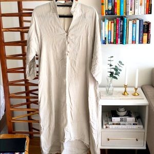 Black Crane 100% cotton long dress